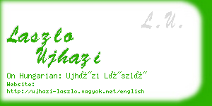 laszlo ujhazi business card